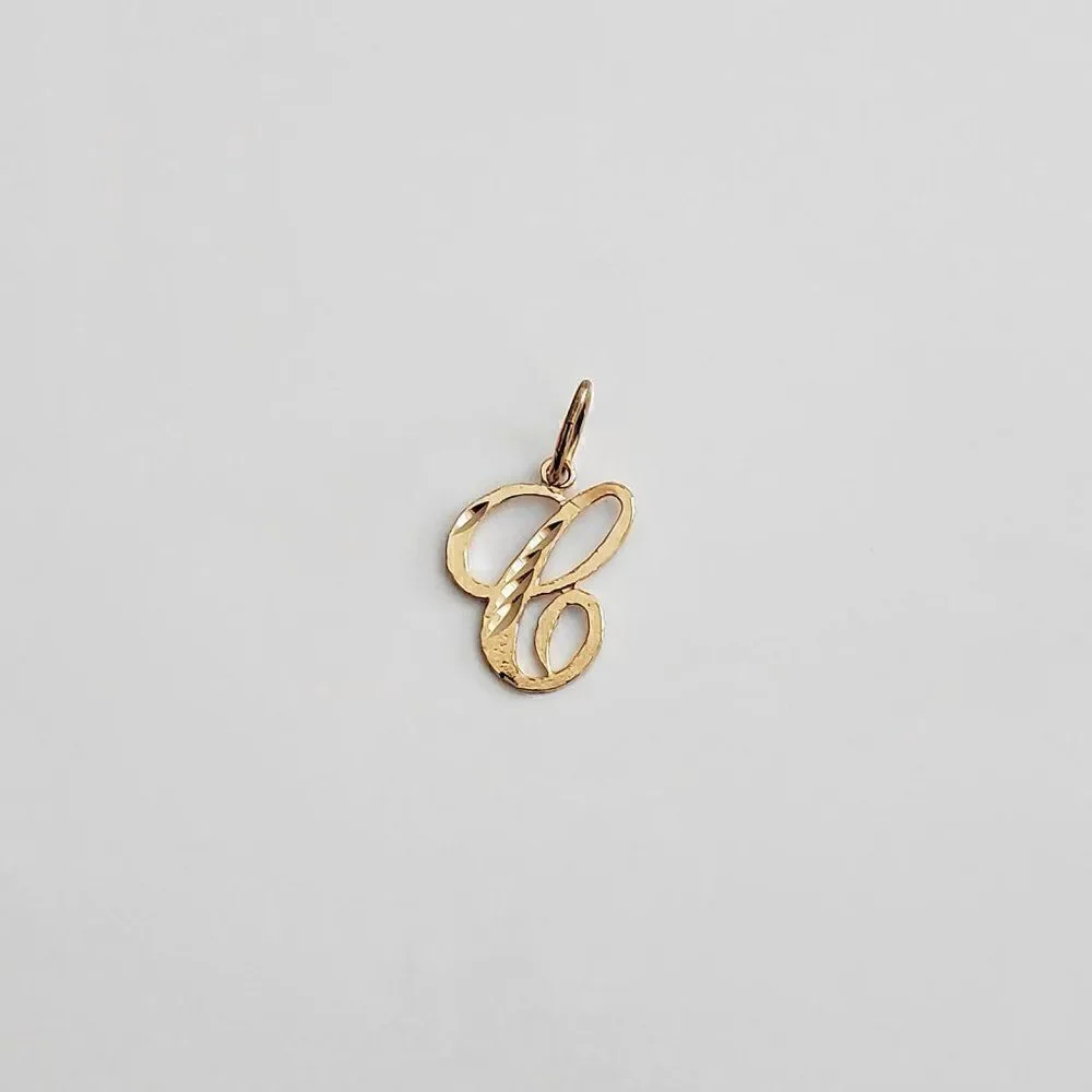 14k Real Gold Initial 